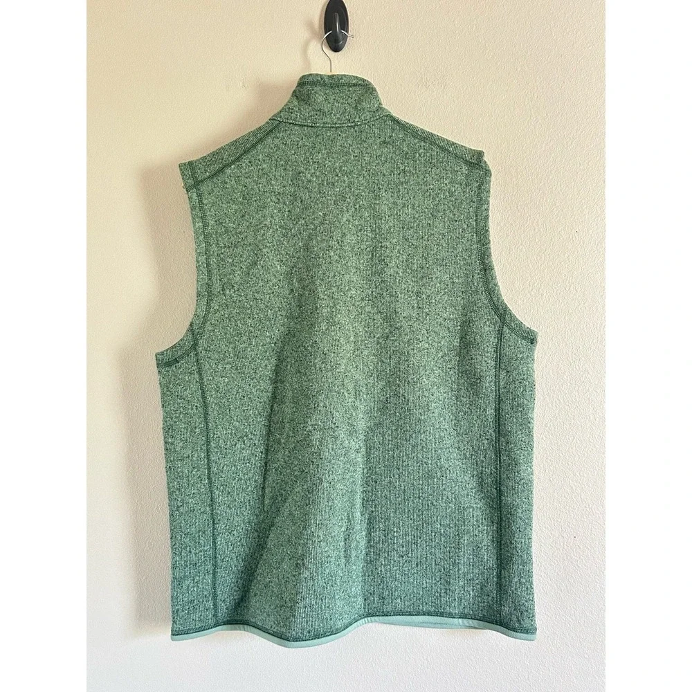 Patagonia Better Sweater Vest Men's XL Green Fleece Full Zip Collared Pockets